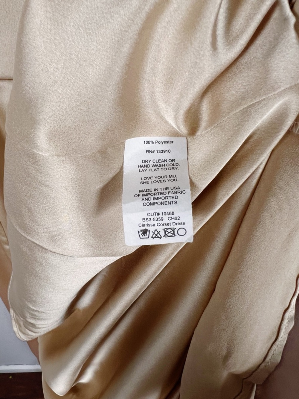 NWT Show Me Your MuMu Clarissa Corset Maxi Dress in Champagne Luxe Satin Large - Picture 7 of 9